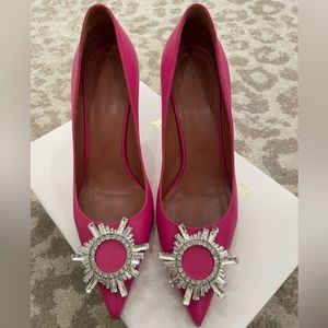 Amina Muaddi Begum Pump, 37.5. Pink. With box